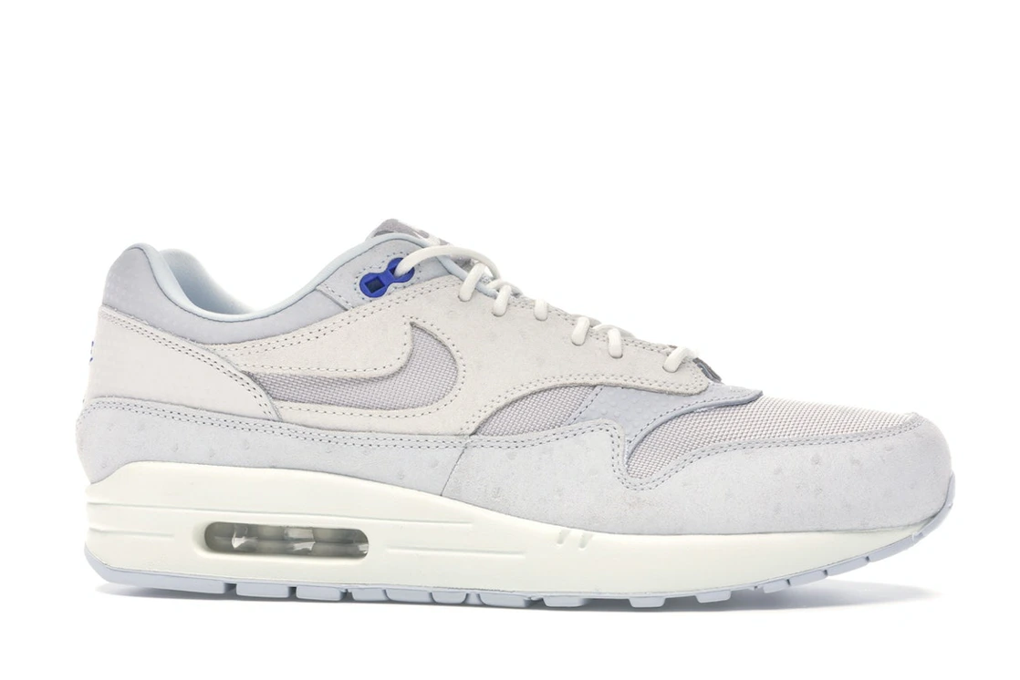 Vue 2 de Nike Air Max 1 Pure Platinum Racer Blue