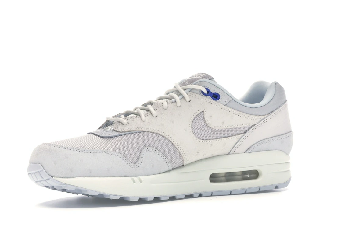 Vue 16 de Nike Air Max 1 Pure Platinum Racer Blue