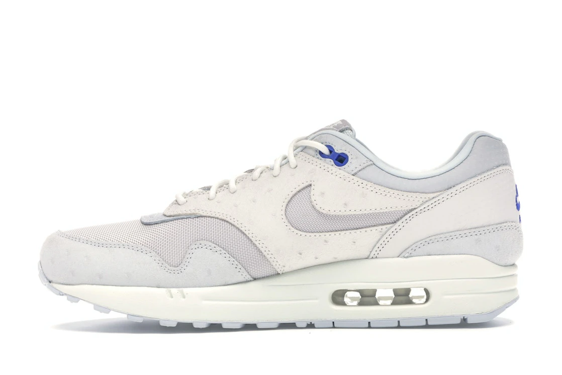 Vue 19 de Nike Air Max 1 Pure Platinum Racer Blue