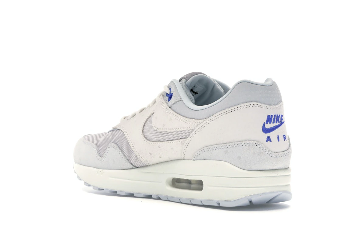 Vue 24 de Nike Air Max 1 Pure Platinum Racer Blue