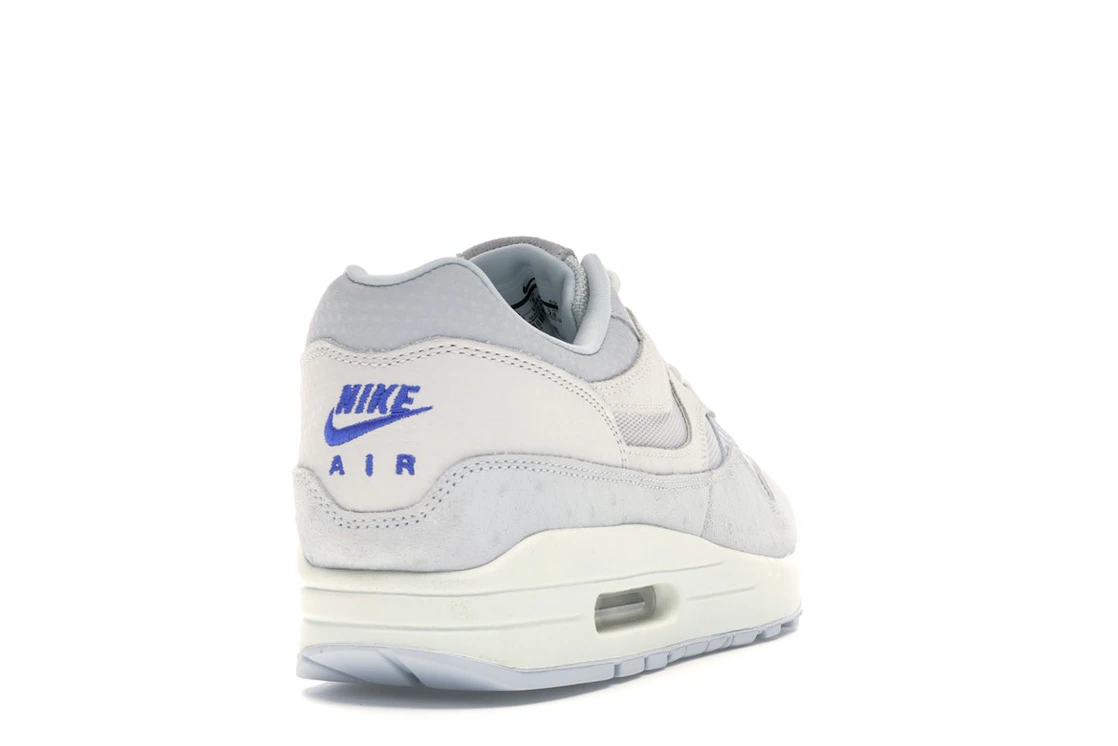 Vue 30 de Nike Air Max 1 Pure Platinum Racer Blue