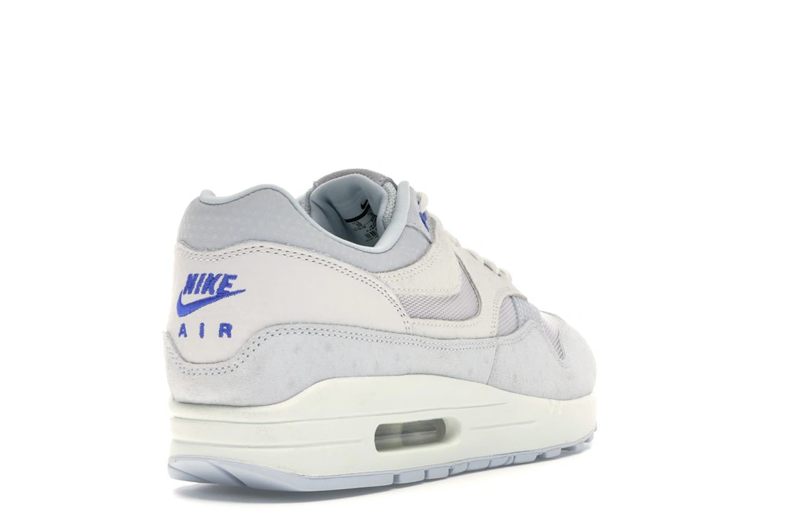 Vue 31 de Nike Air Max 1 Pure Platinum Racer Blue