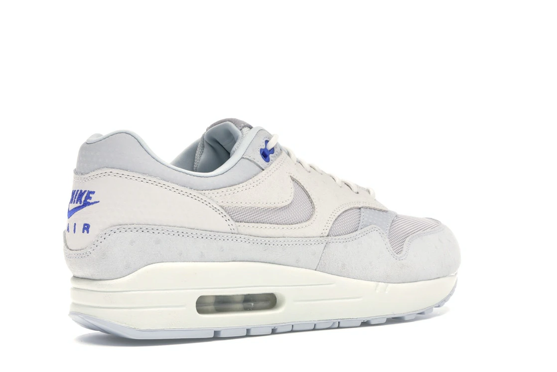 Vue 33 de Nike Air Max 1 Pure Platinum Racer Blue