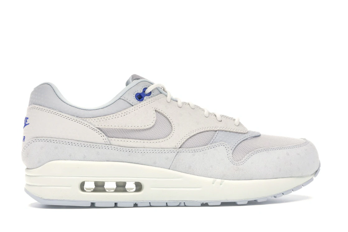 Vue 36 de Nike Air Max 1 Pure Platinum Racer Blue
