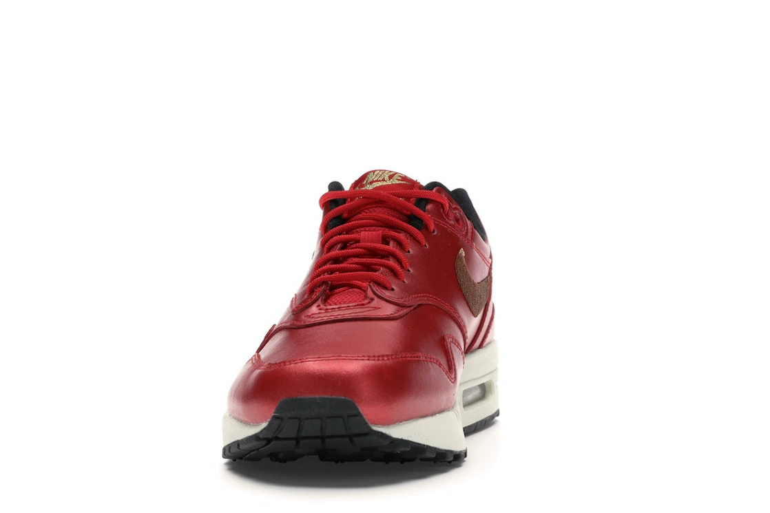 Vue 11 de Nike Air Max 1 Red Gold Sequin 