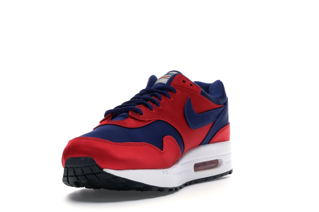 Vue 13 de Nike Air Max 1 Satin University Red Deep Royal Blue
