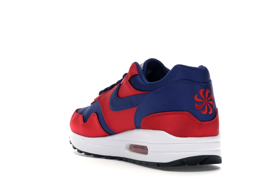 Vue 25 de Nike Air Max 1 Satin University Red Deep Royal Blue