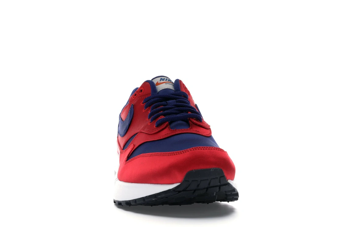 Vue 9 de Nike Air Max 1 Satin University Red Deep Royal Blue