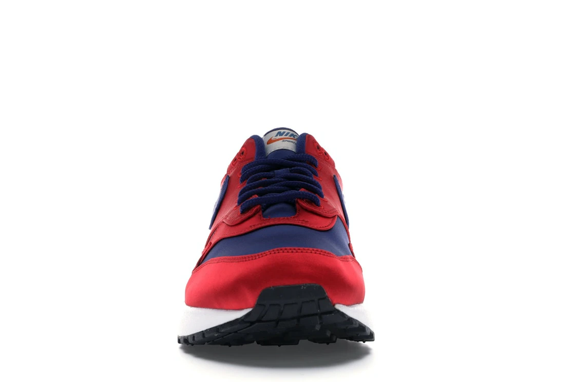 Vue 10 de Nike Air Max 1 Satin University Red Deep Royal Blue