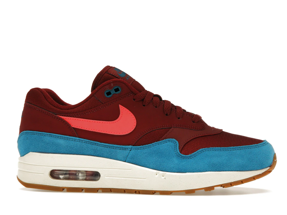 Vue 2 de Nike Air Max 1 Team Red Green Abyss