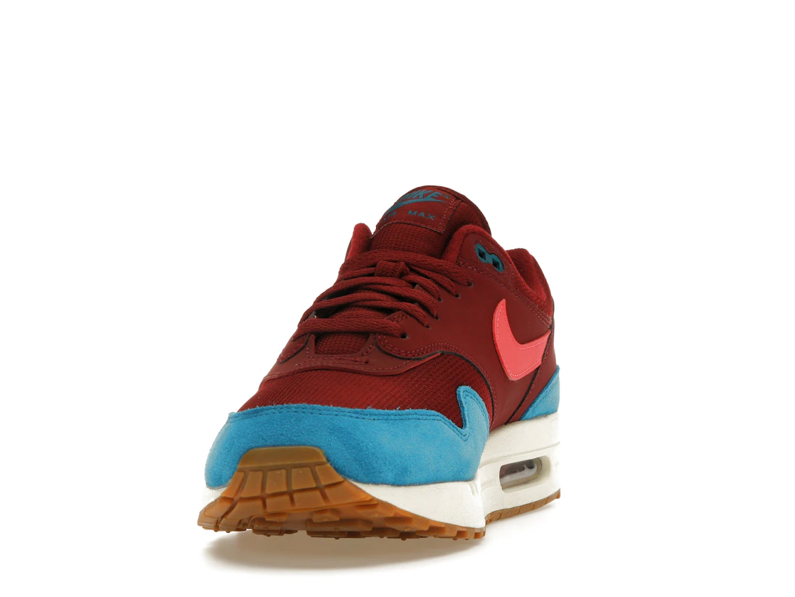 Vue 12 de Nike Air Max 1 Team Red Green Abyss