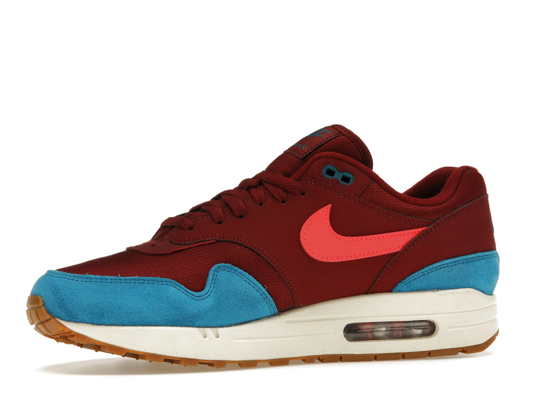 Vue 17 de Nike Air Max 1 Team Red Green Abyss