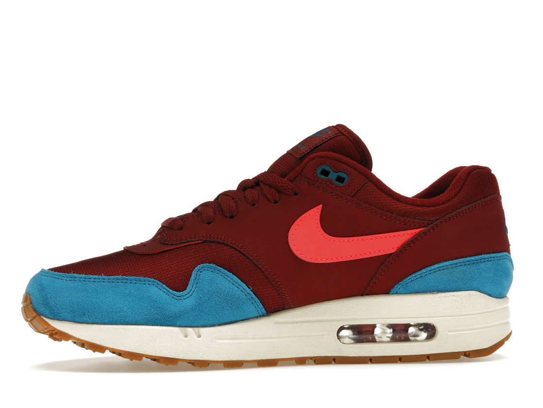 Vue 18 de Nike Air Max 1 Team Red Green Abyss