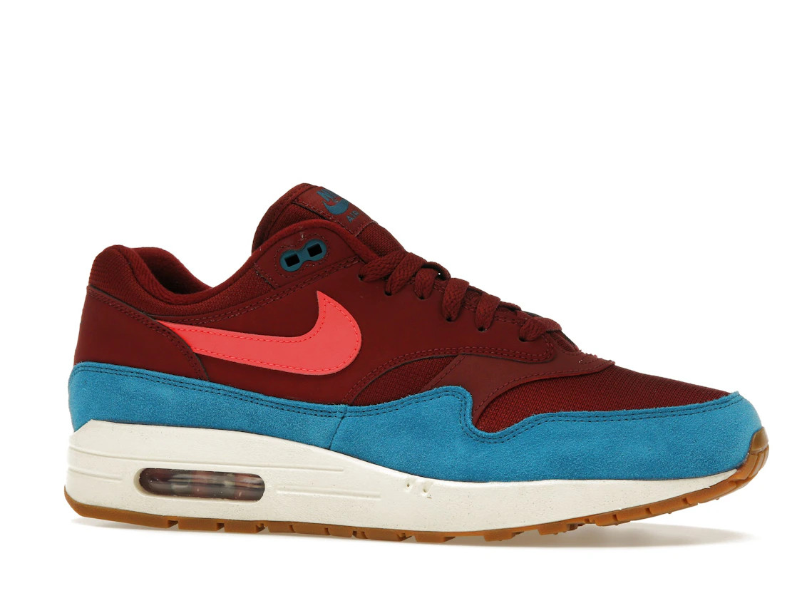 Vue 3 de Nike Air Max 1 Team Red Green Abyss