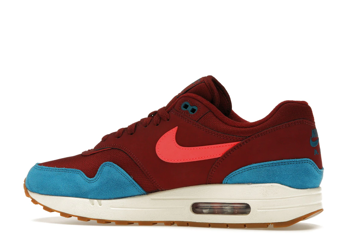 Vue 21 de Nike Air Max 1 Team Red Green Abyss