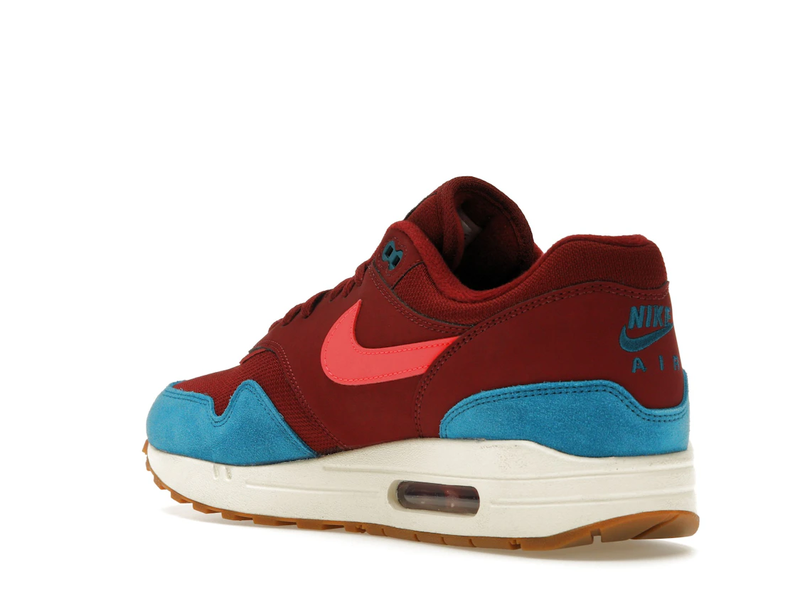 Vue 24 de Nike Air Max 1 Team Red Green Abyss