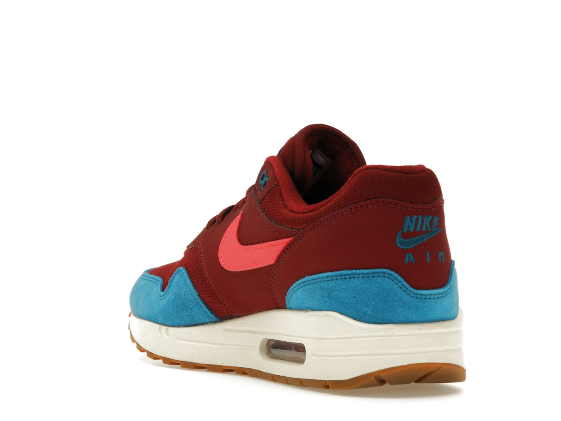 Vue 25 de Nike Air Max 1 Team Red Green Abyss