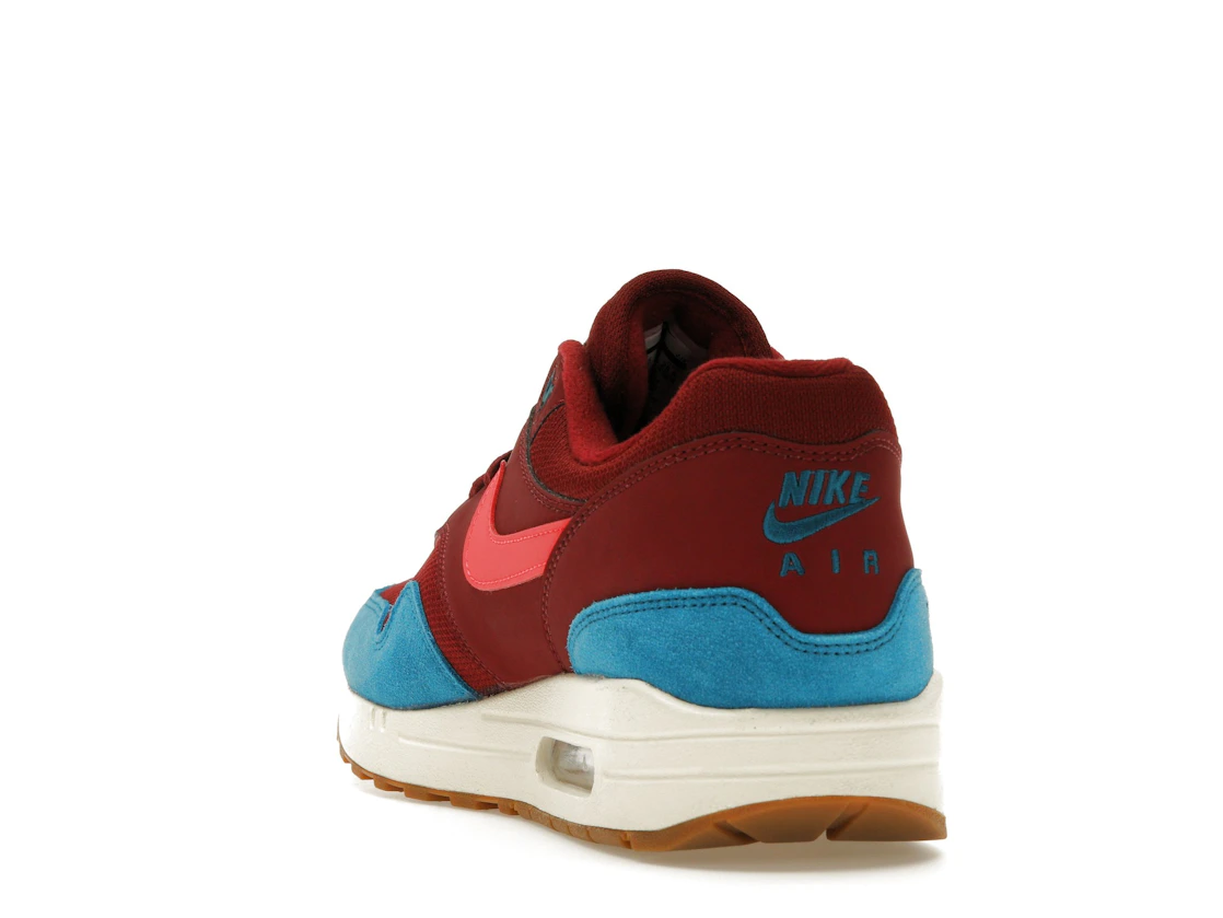 Vue 26 de Nike Air Max 1 Team Red Green Abyss