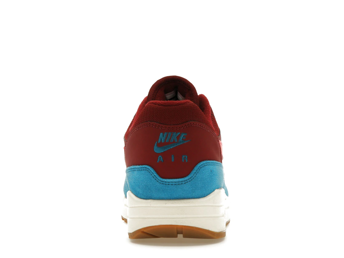Vue 28 de Nike Air Max 1 Team Red Green Abyss