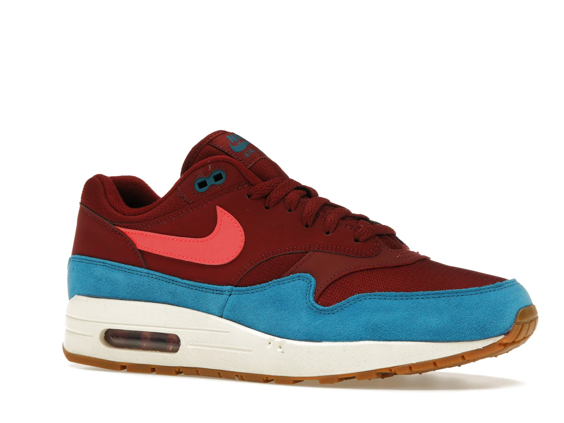 Vue 4 de Nike Air Max 1 Team Red Green Abyss