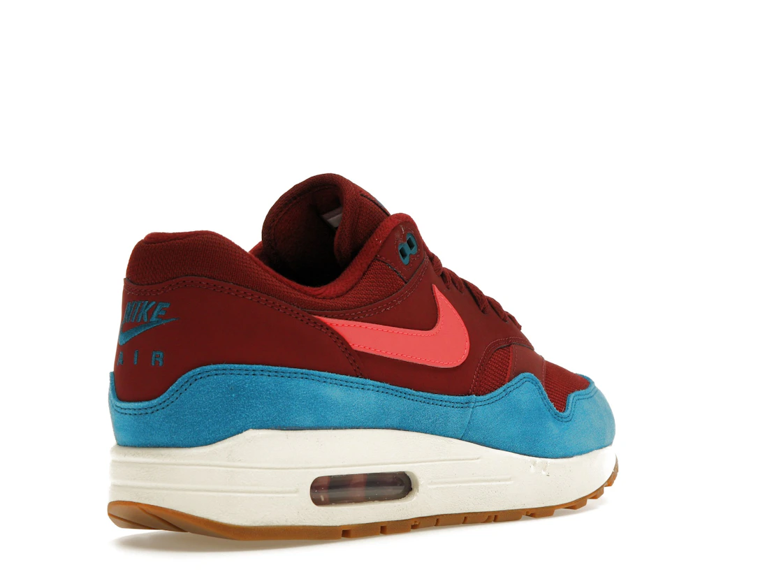 Vue 32 de Nike Air Max 1 Team Red Green Abyss
