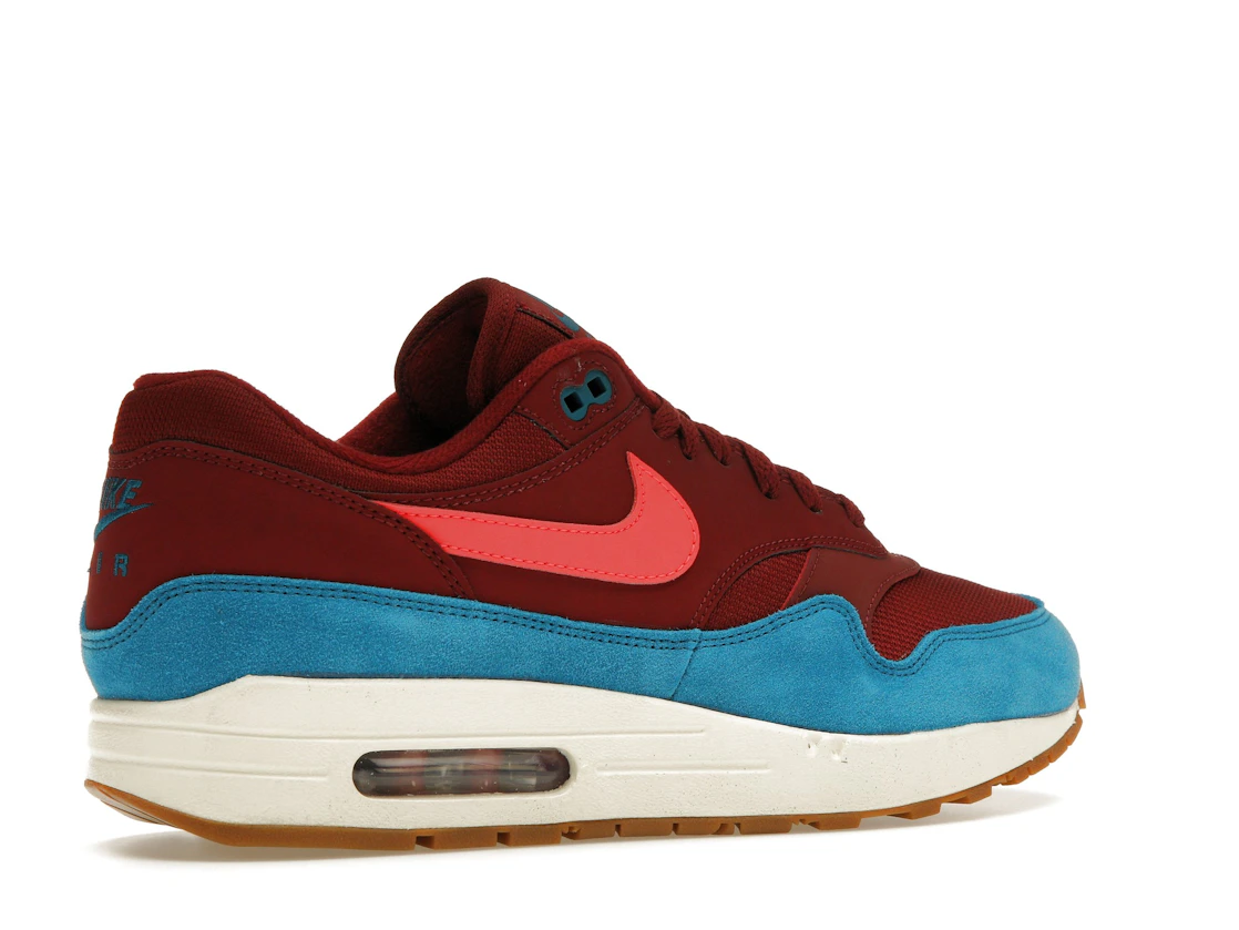 Vue 34 de Nike Air Max 1 Team Red Green Abyss