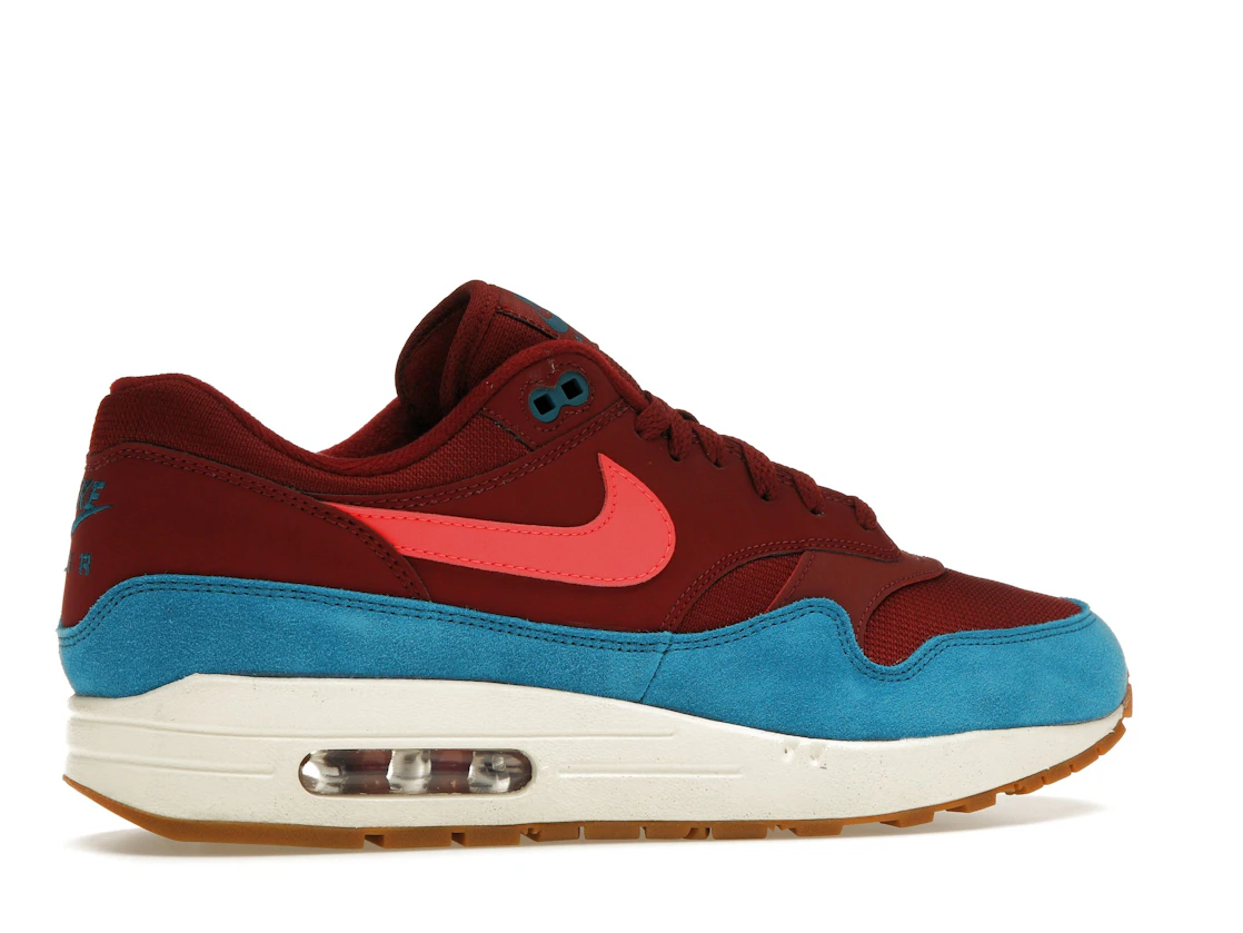 Vue 35 de Nike Air Max 1 Team Red Green Abyss