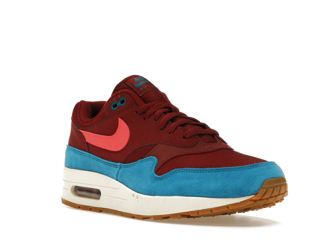 Vue 6 de Nike Air Max 1 Team Red Green Abyss