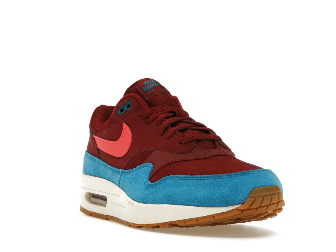 Vue 7 de Nike Air Max 1 Team Red Green Abyss