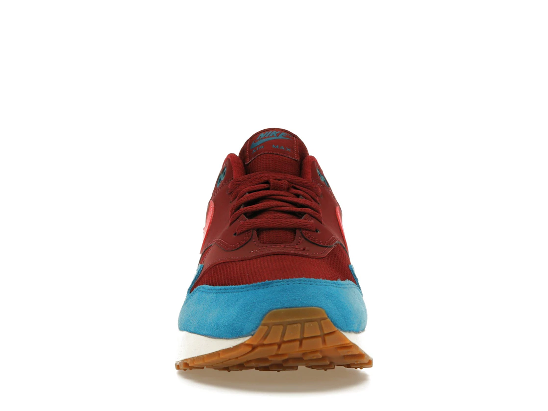 Vue 10 de Nike Air Max 1 Team Red Green Abyss