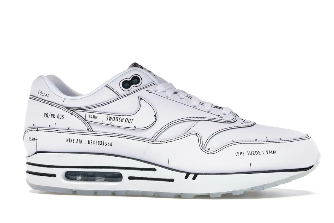 Vue 2 de Nike Air Max 1 Tinker Schematic