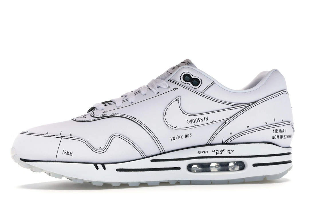 Vue 18 de Nike Air Max 1 Tinker Schematic