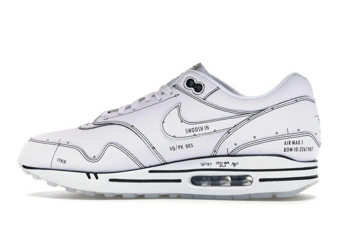 Vue 20 de Nike Air Max 1 Tinker Schematic