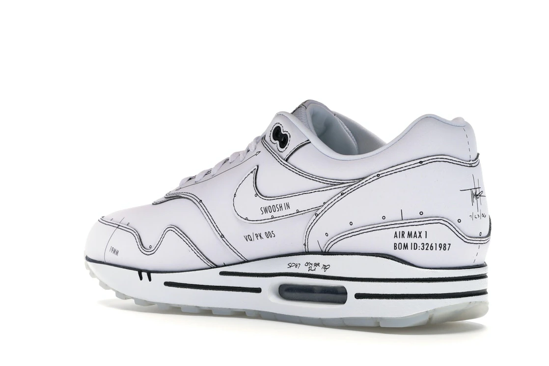 Vue 23 de Nike Air Max 1 Tinker Schematic