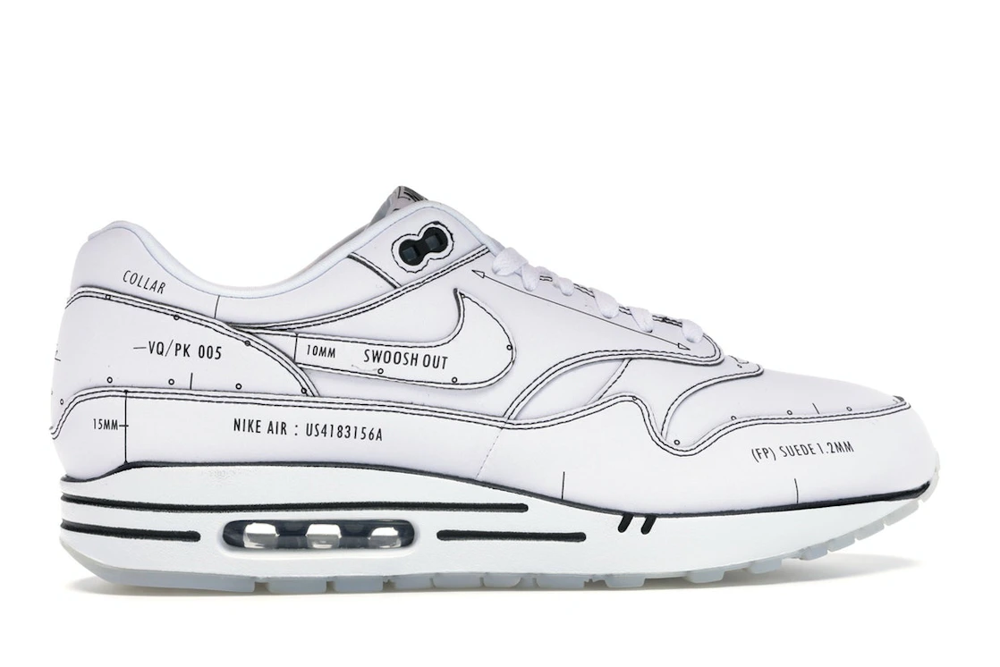 Vue 36 de Nike Air Max 1 Tinker Schematic
