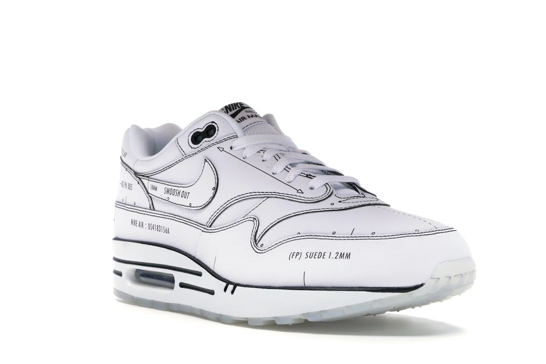 Vue 6 de Nike Air Max 1 Tinker Schematic