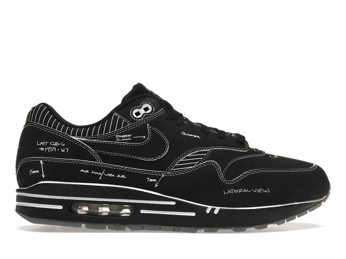 Vue 1 de Nike Air Max 1 Tinker Sketch to Shelf Black