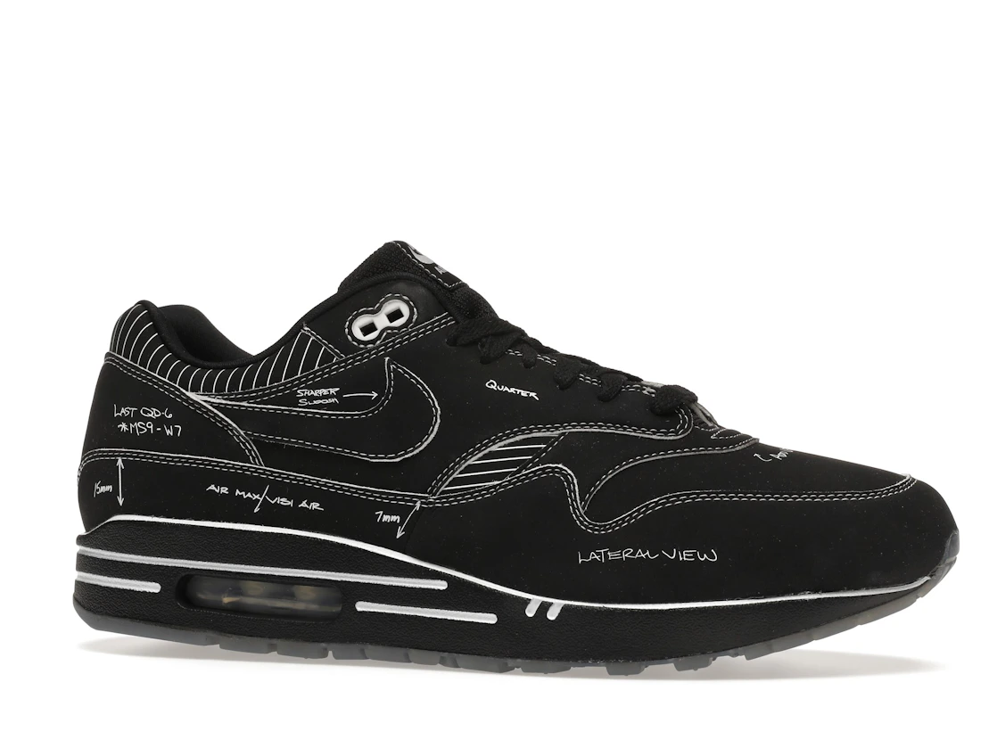 Vue 3 de Nike Air Max 1 Tinker Sketch to Shelf Black