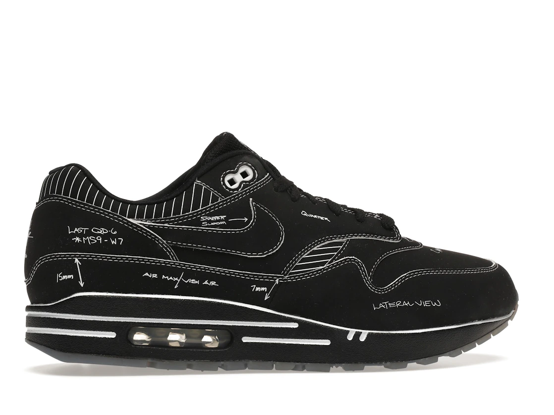 Vue 36 de Nike Air Max 1 Tinker Sketch to Shelf Black
