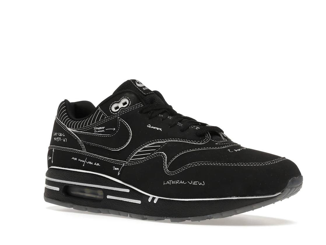 Vue 5 de Nike Air Max 1 Tinker Sketch to Shelf Black
