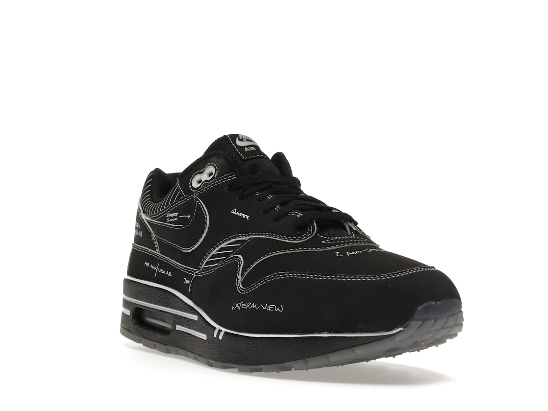 Vue 7 de Nike Air Max 1 Tinker Sketch to Shelf Black