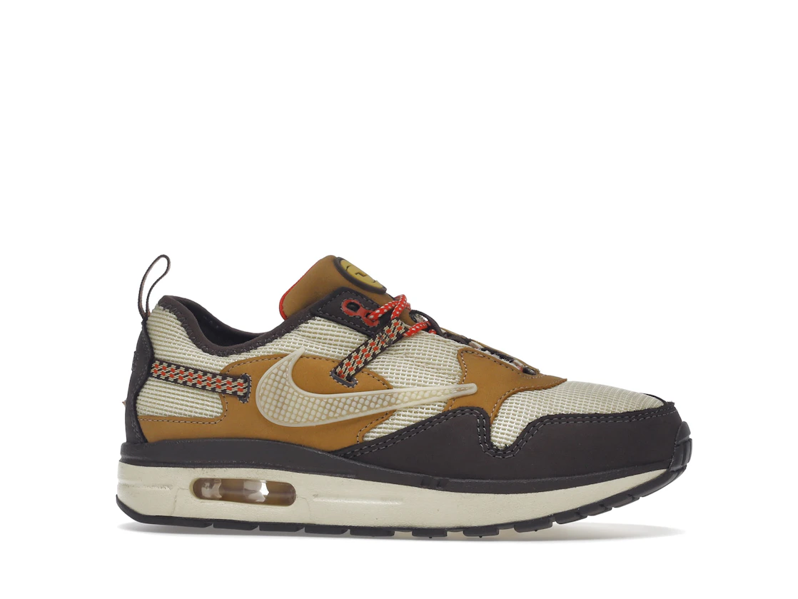 Vue 2 de Nike Air Max 1 Travis Scott Cactus Jack Baroque Brown (PS)