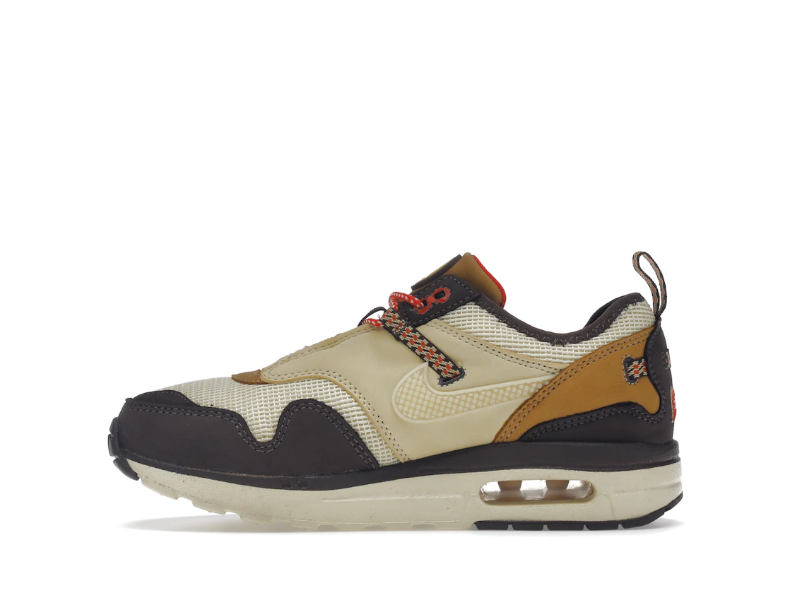 Vue 19 de Nike Air Max 1 Travis Scott Cactus Jack Baroque Brown (PS)