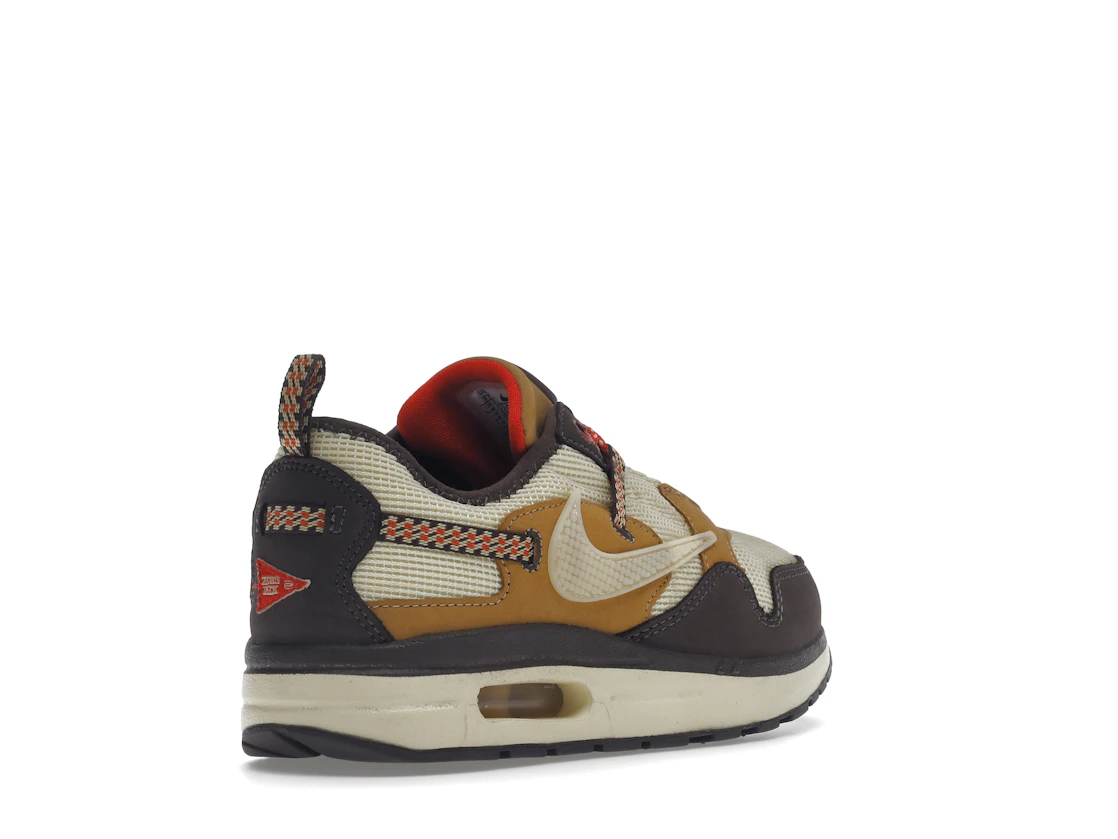 Vue 32 de Nike Air Max 1 Travis Scott Cactus Jack Baroque Brown (PS)