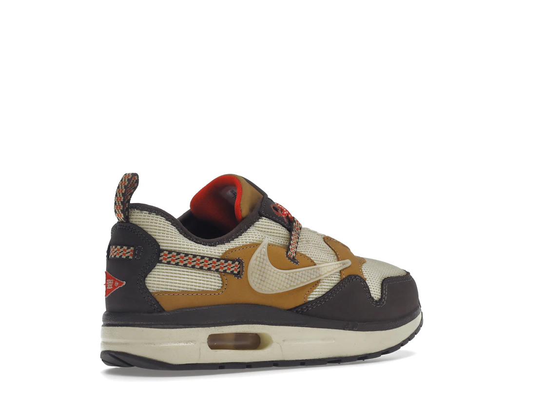 Vue 33 de Nike Air Max 1 Travis Scott Cactus Jack Baroque Brown (PS)