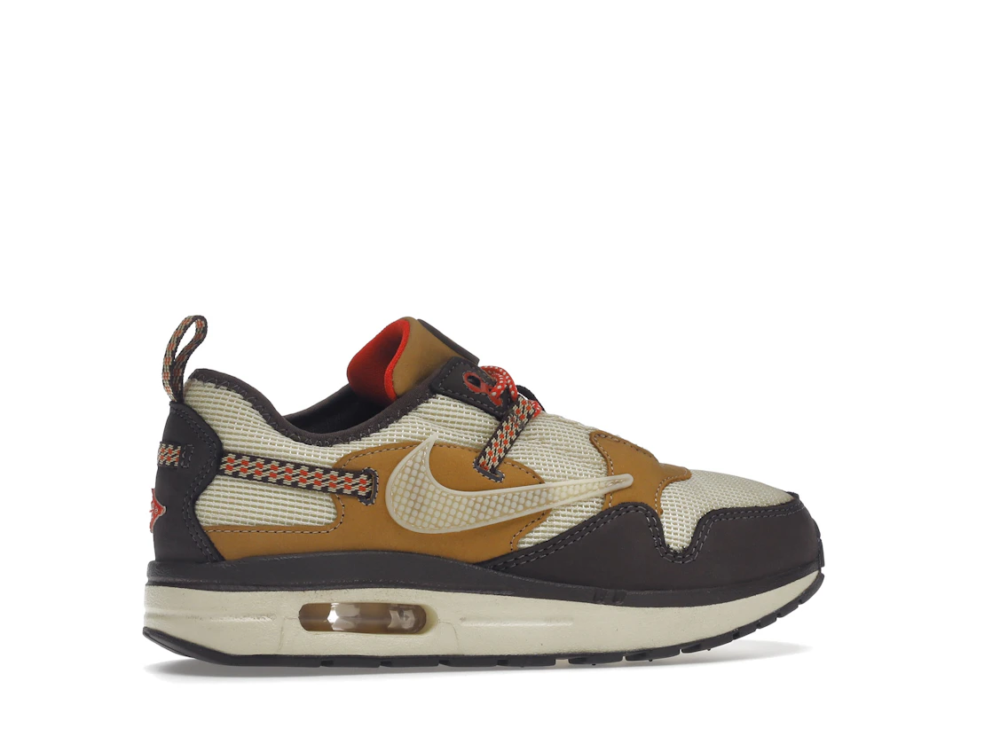 Vue 35 de Nike Air Max 1 Travis Scott Cactus Jack Baroque Brown (PS)