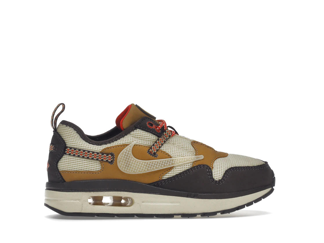 Vue 36 de Nike Air Max 1 Travis Scott Cactus Jack Baroque Brown (PS)
