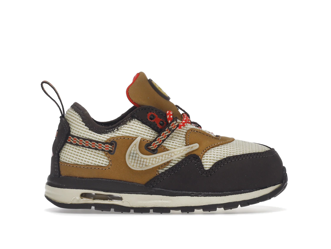 Vue 1 de Nike Air Max 1 Travis Scott Cactus Jack Baroque Brown (TD)
