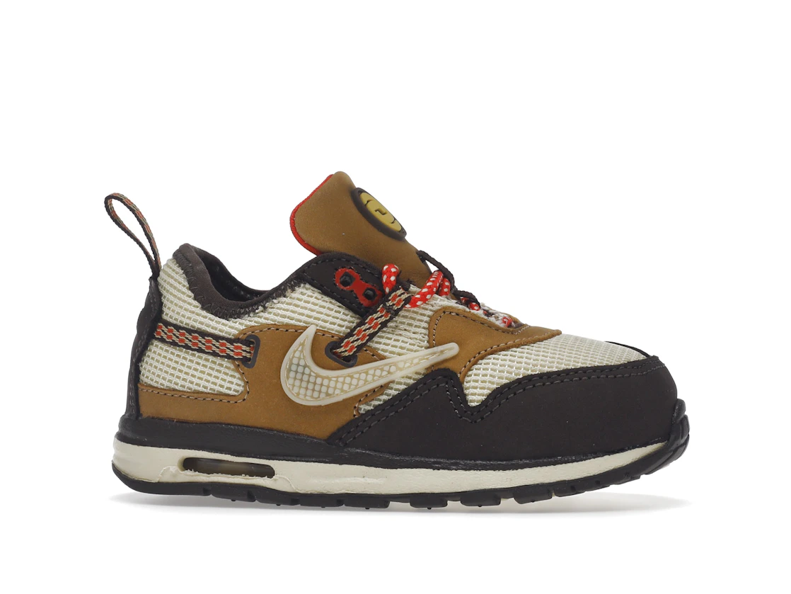 Vue 2 de Nike Air Max 1 Travis Scott Cactus Jack Baroque Brown (TD)