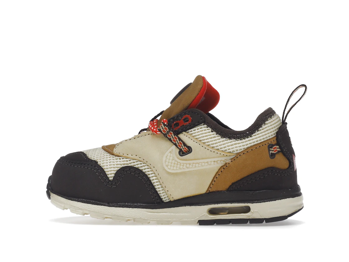 Vue 20 de Nike Air Max 1 Travis Scott Cactus Jack Baroque Brown (TD)